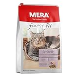 MERA Finest fit Senior 8+, Katzenfutter trocken für ältere Katzen ab 8 Jahren, Trockenfutter aus frischem Geflügel und Reis, gesundes Futter mit Glucosamin, ohne Zucker 1,5 kg