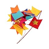 MERRYHAPY Weihnachtliche Stoffgirlande mit Bunten Fischschwanz-wimpeln Merry Christmas Textilbanner Leicht Aufzuhängendes Partydekor für Innen und Außen als Tür Garagendekoration