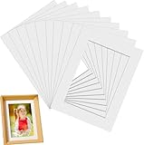 Luxiremi 15 Stück Passepartout,Passepartout Karton 13x18 cm Innen,weiße Einlage für Bilderrahmen,Fotomatte für per immagini, poster e quadri