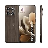 Motorola Edge 60 Pro Smartphone (6,67 Zoll-Super-HD-Display, 50-MP-Kamera mit Moto-KI, 12/512 GB, 6000 mAh, Android 15) Pantone Walnut, inkl. Schutzcover