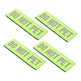 ROMISBABA 4 Stück Reflektierende Service Hund Patches für Sicherheitsgeschirr Nachts Sichtbar Atmungsaktiv und Hautfreundlich Geeignet für Service Assistenzhunde