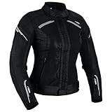 BOSmoto Damen Motorradjacke für den Sommer – Leichte Textiljacke mit Protektoren für Roller und Touring,Damen Motorrad Sommer Textil Jacke (DE/NL/SE/PL, Alphanumerisch, XL, Regular, Regular, BLACK)