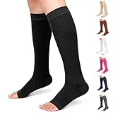 Ailaka Kompressionssocken für Männer und Frauen, 20-30 mmHg medizinische Kniestrümpfe, offene Zehensocken für Krampfadern, Ödeme, Genesung, Schwangere, Krankenschwester