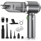 NVKHG Handstaubsauger, Handstaubsauger Akku, 18000Pa Autostaubsauger mit Bürstenloser Motor, 3-Gang Mini Staubsauger, Auto Kabellos Staubsauger für Büro Genutzt, Haus, Küche, Tierhaare