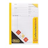 Idena 10847 - Lieferscheinbuch, DIN A5, selbstdurchschreibend, 2 x 40 Blatt, inkl. Empfangsbestätigung