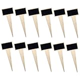 DECHOUS 12 Stück Teiliges Holzschilder mit Kreidetafel Wiederbeschreibbare Pflanzenstecker für Garten Praktische Memo tafeln zum Beschriften für Dekoration Botschaften und
