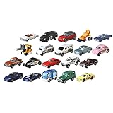 Matchbox FGM48-20er-Pack mit Poster, 1:64 Die-Cast Fahrzeuge Geschenkset, je 20 Spielzeugautos, zufällige Auswahl, für Sammler und Kinder ab 3 Jahren