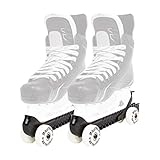 RollerGard Kufenschoner mit Rollen - Kufenschoner für Eishockey- & Schlittschuhe I Eishockeyschlittschuh-Schutz I Kufenzubehör I Schwarz - One Size