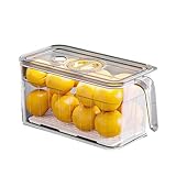Generisch Multi-Purpose Fruit Storage Containers | Stackable Refrigerator Organizer | Lightweight Clear Vegetable Containers | Fridge Produce Organizer with Drainage Tray for Food Fruits Produce