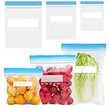 70 STK Gefrierbeutel Wiederverwendbare Gefrierbeutel mit Zipper, Sandwichbeutel, Silikonbeutel für Lebensmittel Beutel, Aufbewahrungsbeutel für Küche Gemüse Milch Snacks Fleisch - Klein/Mittel/Groß