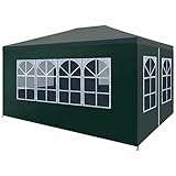 Outdoor Partyzelt Pop Up Pavillon Heavy Duty Wasserdicht Festzelt Baldachin für Partys Hochzeiten und Events Grün 3 x 4 m
