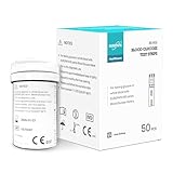 EUROPAPA® Blutzuckerteststreifen 50 STK. für Blutzucker-Wertes Kontrolle, Diabetiker- zur Diabetes- und Glukoseüberwachung, Teststreifen Anwendbar EUROPAPA BG-Serie Blutzuckermessgerät