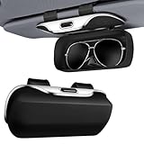 KQWVZ Auto-Brillenetui, Automotive Visor Box, Auto-Objektivhalter, Tragbarer Sonnenbrillenhalter Für Sonnenblende, Brillenhalter Für Auto Mit Filzpolsterung, Innenzubehör, 19,5x14,5x5,6cm