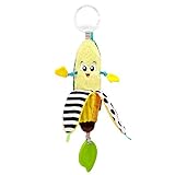 LAMAZE Bea the Banana, Clip on Pram and Pushchair Newborn Baby Toy, Sensory Toy for Babies with Colours and Sounds, Development Toy for Boys and Girls Aged 0 to 24 Months, Gelb