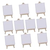EXCEART 10er Set Mini Staffelei Aus Mit Skizzenblock Für Malerei Basteln Zeichnen Und Kinderbildung Ideal Als Und Zur Kreativen Dekoration