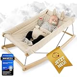 Wolkenlicht® Babywippe Neugeborene - sicher komfortabel & nachhaltig - Babyschaukel Babywiege Baby Bouncer Wippe Baby swing to sleep - Echtholz