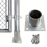 Robuste Pfostenanker mit Schraubensets, Betonbefestigung, Zaunreparaturbasis für Holz- und Rundrohrpfosten, ideal für leichte Pfosten und Briefkästen