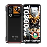DOOGEE Blade 10 Max Outdoor Handy Ohne Vertrag Android 14,10300mAh, 20(8+12) GB+256GB/2TB TF Outdoor Smartphone,1.54' Heckdisplay 6.56” + 90Hz,50MP+8MP Baustellenhandy,Fingerabdruck/Face ID/NFC/OTG