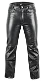 MDM Lederjeans Bikerjeans Lederhose in schwarz (31)