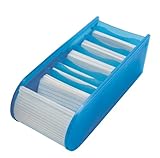 WEDO Werner Dorsch Wedo 2508003 Lernkartei Karteibox (A8 gefüllt, Rolloverschluss) blau