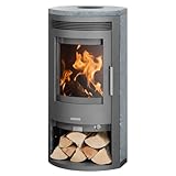 Justus | Kaminofen | Baltrum D 2.0 | 5,5 kW | Stahl Gussgrau, Speckstein