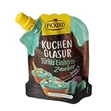 Kuchenglasur 'EINHORN - ZAUBER' (türkis / 125 g) ZITRONEN - GESCHMACK