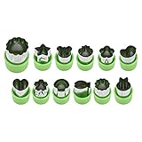 YANFJHV Fondant Form eine fruchtige Form von 12Stück Kolben-Sterne-Plätzchenwerkzeug-Kuchenform Kuchen Farbe (Green, One Size)