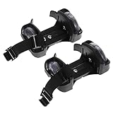 Supvox 1 Paar Rollschuh Sportschuhe Sneaker Scooter Schlittschuhe Für Blinkende Rollschuhräder Modische Rollschuhrollen Geburtstags Rollschuhschuhe Fersenrollen PVC Schwarz