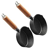 OFFSCH 2st Bräter Aus Gusseisen Mini-saucenpfanne Butterschmelzer Kochgeschirr-schmelztiegel Kaffee Milchwärmer Topf Ofen Schmelztiegel Mit Ausguss Mini-simmertopf Topf Mini Black Buche