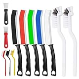 Fugenreinigungsbürste mit Harten Borsten, 12PCS Multifunktionale Spaltreinigungsbürste Set, Reinigungsbürste Schmal, Eckenreinigungsbürste für den Hausgebrauch, Küche, Bad, Toilette, Fensterschiene
