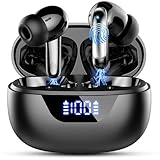 Bluetooth Kopfhörer, Kopfhörer Kabellos Bluetooth 5.3 In Ear mit 4 ENC Mic, 48H HiFi Stereo Kopfhörer Kabellos, LED-Anzeige Wireless Earbud, 3.6g Leicht IP7 Wasserdichte Ohrhörer Sport, USB-C, Schwarz