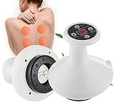 Elektrisches Kratzinstrument Elektrisches Kratzmassagegerät mit 6 Modi Home Hot Compress Physio Machine Meridian Dredge Vakuumschröpfen für Ermüdungsschmerzen Linderung des Körperabnehmens, Gold