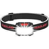 Winzwon USB Wiederaufladbare LED Stirnlampe Kopflampe mit Rotlicht, Wasserdicht Leichtgewichts Mini Stirnlampen für Kinder, Outdoor, Laufen, Joggen, Hundespaziergang, Angeln, Notfall, Campen
