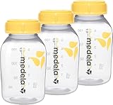 Medela Flaschen zur Aufbewahrung von Muttermilch | BPA-frei | Packung à 3 × 150 ml