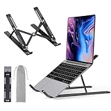 LAC FUTURE Laptop Ständer Aluminiumlegierung, Notebook Ständer Höhenverstellbarer 7-Stufe, Laptopständer Belüftet Kühlung, Laptop Halterung Für MacBook Pro Air, Dell, Hp Alle 10-15,6” Laptops