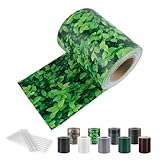 Sunnylaxx PVC Sichtschutzstreifen 35m x 19cm, 450g/m² inkl. 20 Clips, Buchsbaum Zaun Sichtschutz, Gartenzaun, Stabmattenzaun, Zaunfolie, Doppelstabmatten Zaun