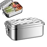 Edelstahl Sandwichbox Brotdose Edelstahl Brotdose - Metall Brotdose - Auslaufsichere Metall-Snackbehälter, Brotdose