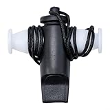 Rehoetom Samba Pfeife für Karneval Festival Brasilien Latein Schlaginstrument mit 3 Tönen Schwarz und Weiß Kunststoff Volksblasinstrument für Erwachsene und Kinder