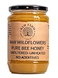 900 g Reiner, Roher Wildblumen Honig 100% Natürlichen – Ungefiltert, Ungeheizt, Nicht Pasteurisiert, direkt aus dem Bienenstock, Europäisches Produkt