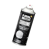 INRAL Chrome Sprühlack Silber - Sprühfarbe für den Innen- und Außenbereich – Silber Spray Lack für Profis und Heimwerker, Perfekt für Diy und Upcycling - 400 ml für eine Fläche von 2 qm