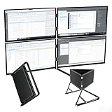 Tragbarer Laptop-Bildschirm-Erweiterungsmonitor, 15,6-Zoll-Dreifach-Display mit FHD 1080p IPS-Bildschirm, einfaches Plug & Play, 360°-Drehung für flexible Betrachtung, kompatibel