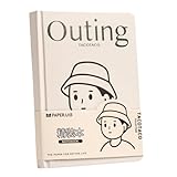 Joucien horizontales Gitter Farbe Seite Handbuch Cartoon magnetische Schnalle vereinfachte Bedienungsanleitung – beige