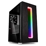 KOLINK Nimbus Midi-Tower ATX RGB Gehäuse, Computergehäuse, PC Hülle, PC Case, PC Gehäuse für Wasserkühlung, Computer Gehäuse, Schwarz
