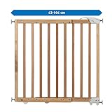 reer Türgitter und Treppenschutzgitter, Baukasten zum Selbstbauen, zum Klemmen oder Schrauben, ausziehbar 63-106 cm, Natur