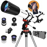 MEEZAA Teleskop, Teleskope für Erwachsene Astronomie Profi, 90mm Blende 800mm AZ Mount Refraktor Teleskop für Kinder und Anfänger, Teleskope Astronomisches zur Beobachtung von Mond und Planeten