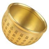 PAMINGONO Messing Schatzschale Kleine Kupfer Dekoschale Feng Shui Reichtumsschale Tischdekoration Vintage Stil Langlebig und Handwerklich Fein Gefertigt für Büro Zuhause