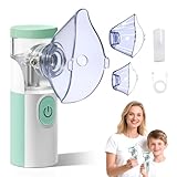Inhalationsgerät Maschine für Erwachsene, Wiederaufladbare Tragbare Inhaliergeräte für Erwachsene und Kinder, Leise Inhalator für Kinder (Grün)
