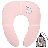 Faltbarer Toilettensitz Kinder Toilettensitz, Reise Klappbar WC Sitz Kinder, Toilettensitz Kinder für Unterwegs, Toilettentrainer Sitzverkleinerer Toilette für Kleinkind/Kinder Töpfchentrainer