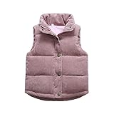 Weste für Kleinkinder, Jungen, Mädchen, flauschig, ärmellos, Oberbekleidung, Taschen, Jungen, kaltes Wetter, rose, 4-5 Years