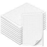 Fantastino® A6 Notizblock Kariert, 10 Stück, 500 Blatt (50 pro Block) 90 g/m² Premium-Papier. Notizblöcke klein, Kariert mit Rand, Schreibblock, mini Notizzettel abreißbar für Büro Haushalt Schule Uni